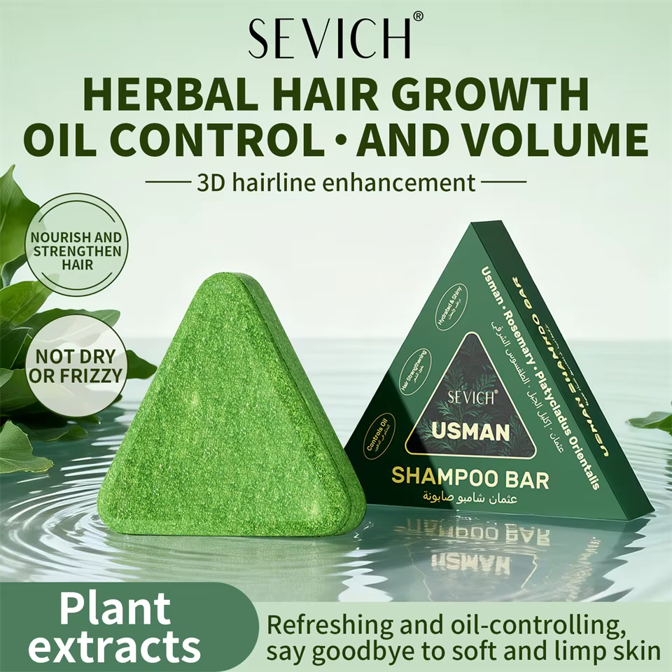 Shampooing Solide Usman Grass & Platycladus pour la Croissance Capillaire