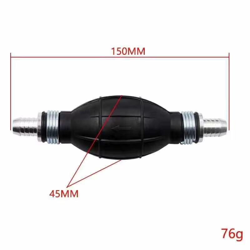 Pompe manuelle à carburant 6mm/8mm/10mm/12mm en caoutchouc et aluminium, pour transfert de diesel, huile et essence pour voiture, bateau, moteur hors-bord