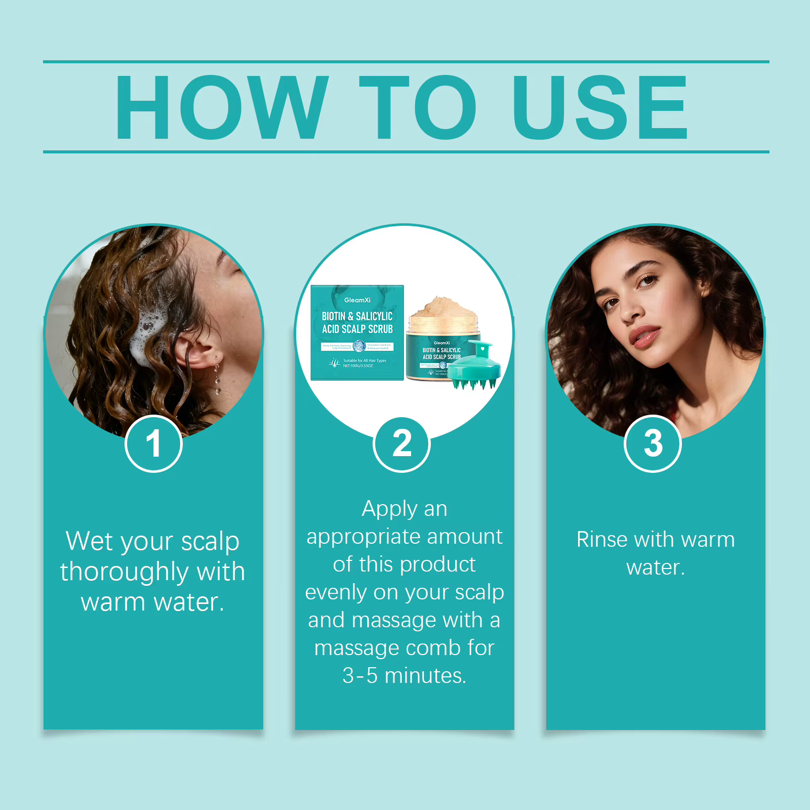 Gommage Détoxifiant au Salicylique pour le Cuir Chevelu avec Brosse de Massage – Nettoyage en Profondeur