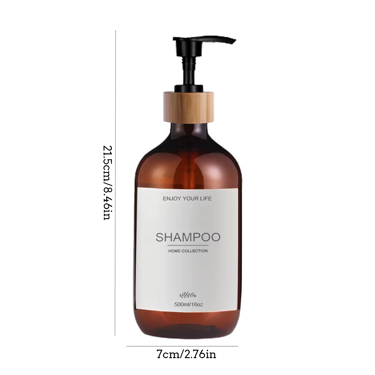 Distributeur de bouteilles de shampoing et de revitalisant de 500ml, paquet de 3 bouteilles distributrices de savon et de shampoing avec pompe, récipient de douche pour revitalisant