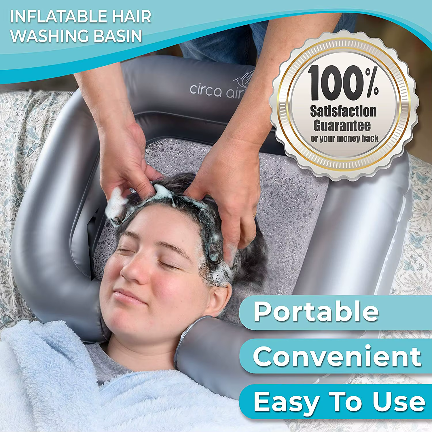 Bassin à shampoing gonflable portable