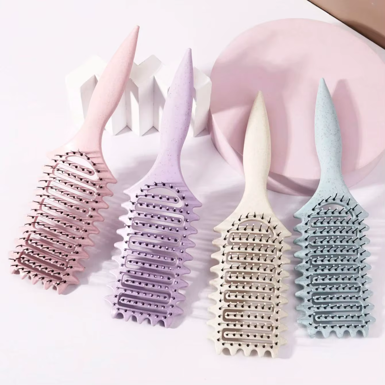 Brosse coiffante pour boucles - Peigne de massage creux