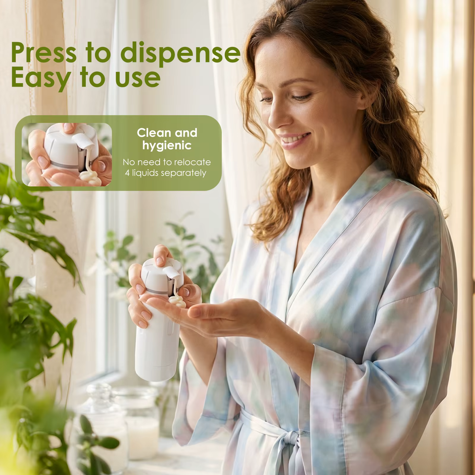 Bouteille distributrice d'émulsion 4 en 1, conteneur portable rechargeable et étanche avec étiquettes, bouteille distributrice de voyage pour shampoing