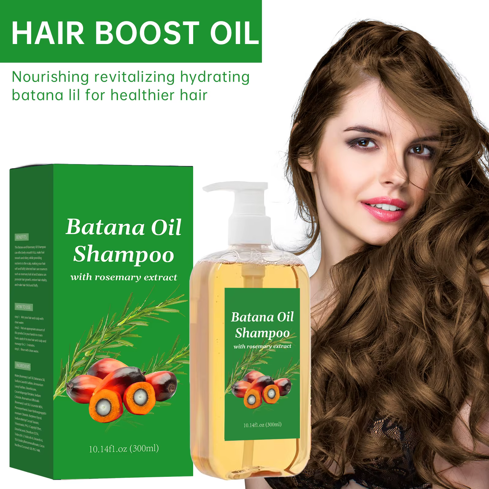 Shampoing à l'huile de Batana de 300ML