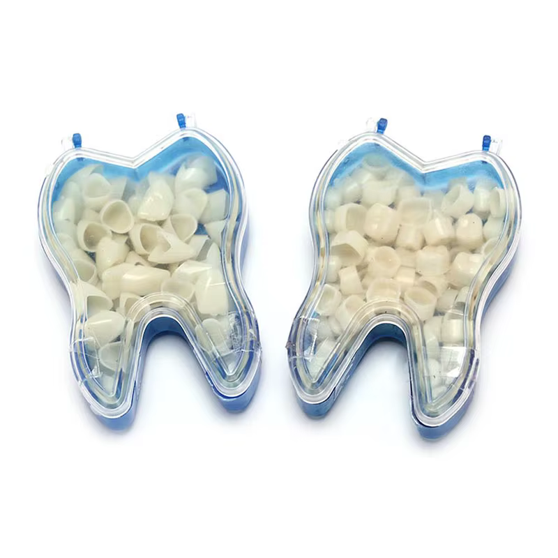 Kit de couronne dentaire temporaire, 50 pièces/boîte, placage de dents antérieures, molaire avant, postérieur, soins buccaux, blanchiment des dents, matériel de dentiste