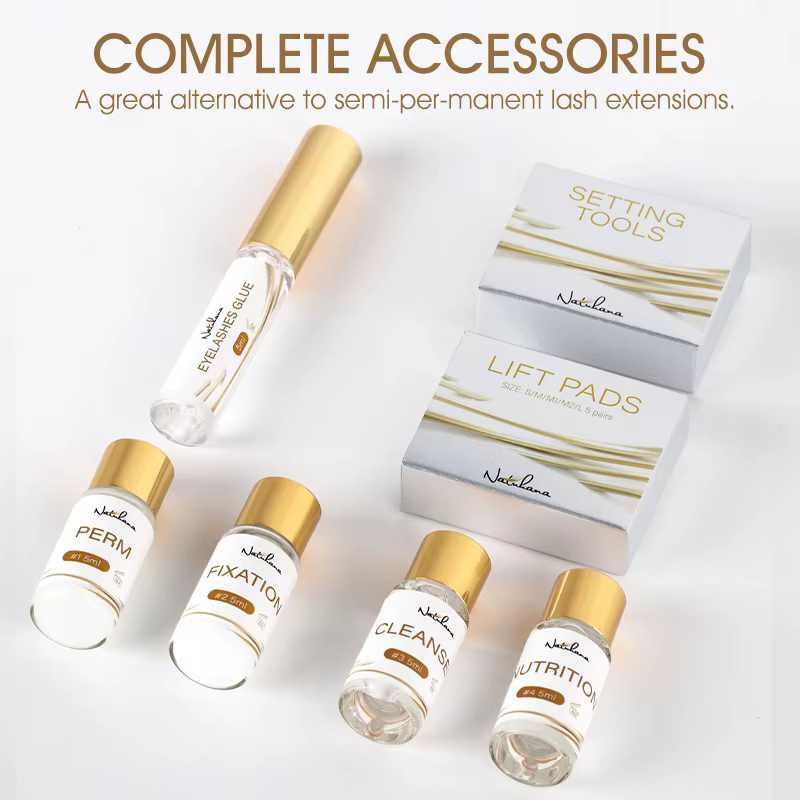 Kit de rehaussement des cils et des sourcils NATUHANA, rehaussement des cils, fixation durable de 4 à 6 semaines, recourbement des cils, maquillage
