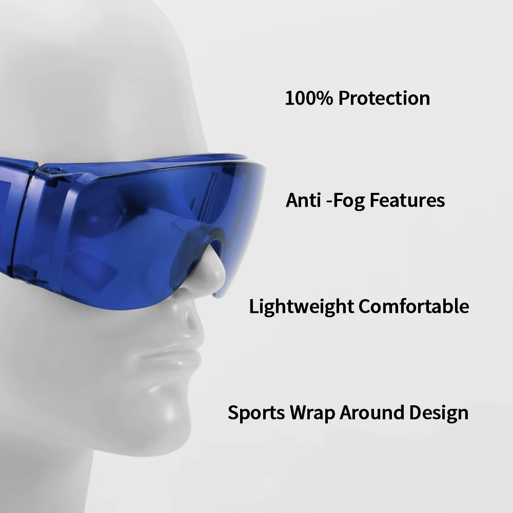 Lunettes de protection dentaire pour les yeux, 1 pièce, lunettes de blanchiment des dents pour bouclier anti-poussière, lunettes pour dentiste et Patient