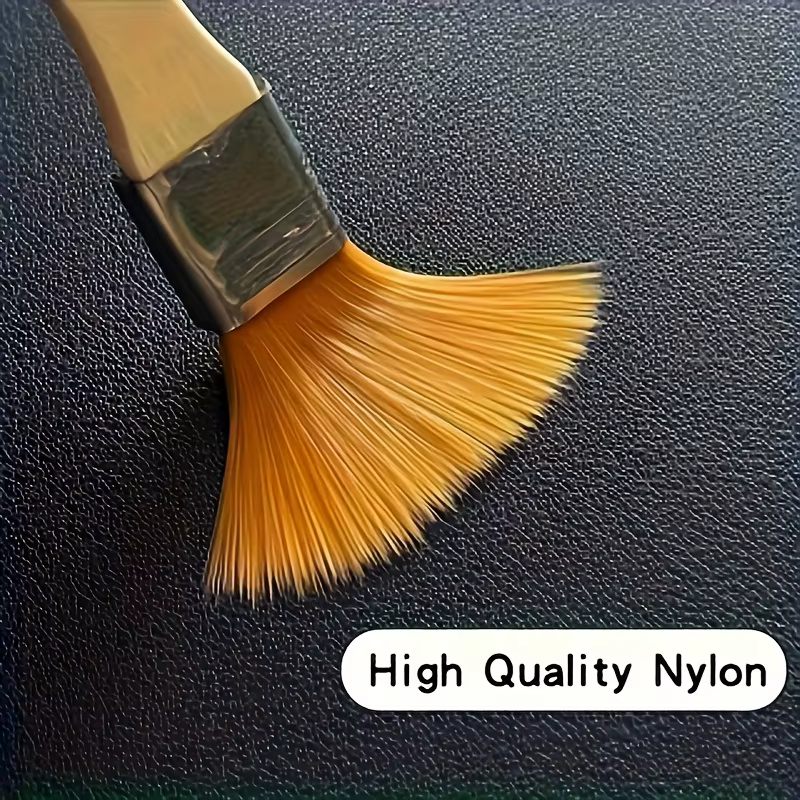 Pinceau à peinture en poils de Nylon avec manche en bois, pour peinture à l'huile, dépoussiérage et nettoyage, ensemble d'outils à main non rechargeables sans batterie, 10 pièces