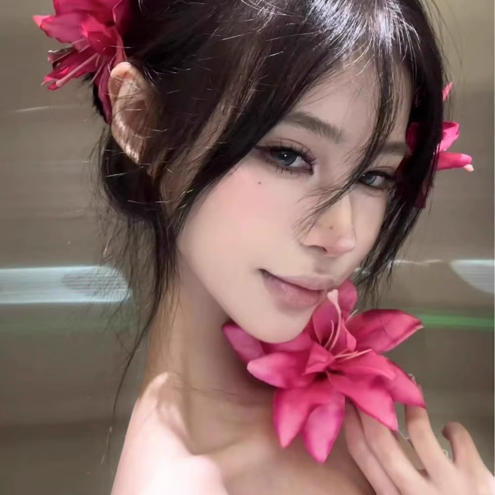 Barrette à cheveux en forme de fleur de lys douce et tendance