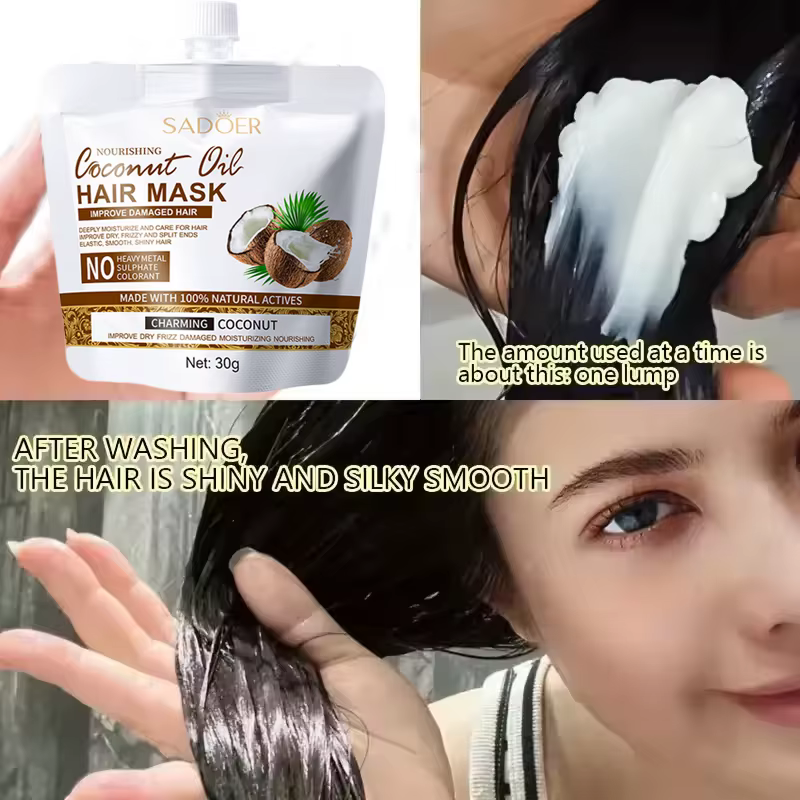 Masque capillaire magique à l'huile de coco