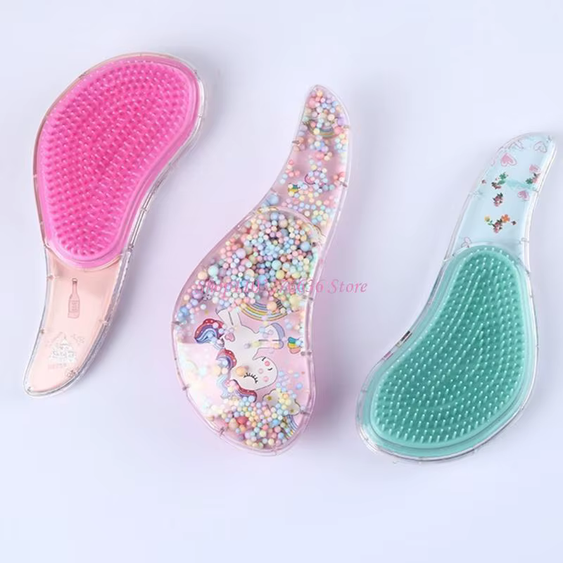 R6FD – brosse à cheveux démêlante, poils souples, élimine délicatement les nœuds, pour enfants adultes