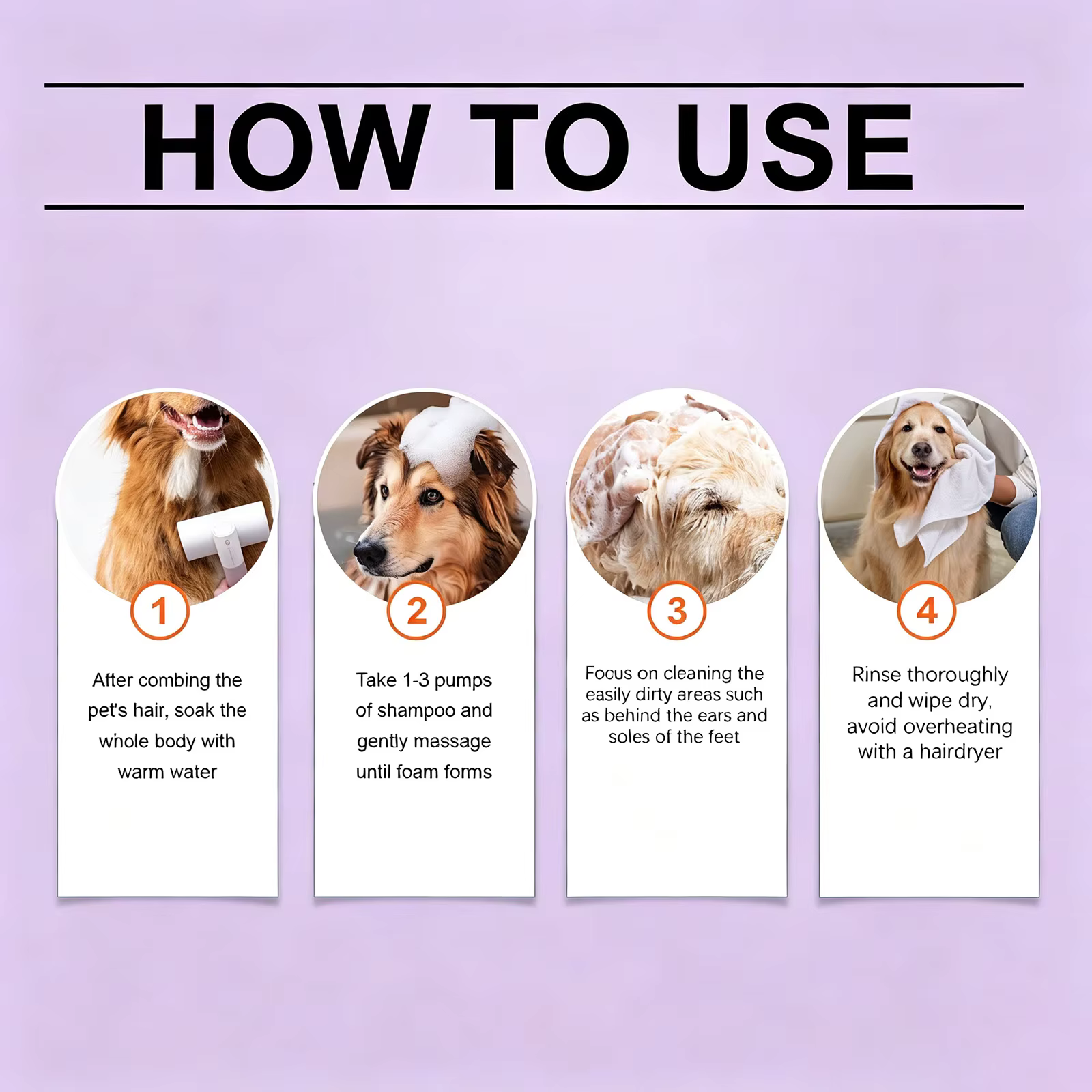 Shampoo pour chien à l'odeur de noix de coco, nettoyant, hydratant, désodorisant pour animaux de compagnie, parfum longue durée, pelage doux, lisse et brillant, soin du pelage