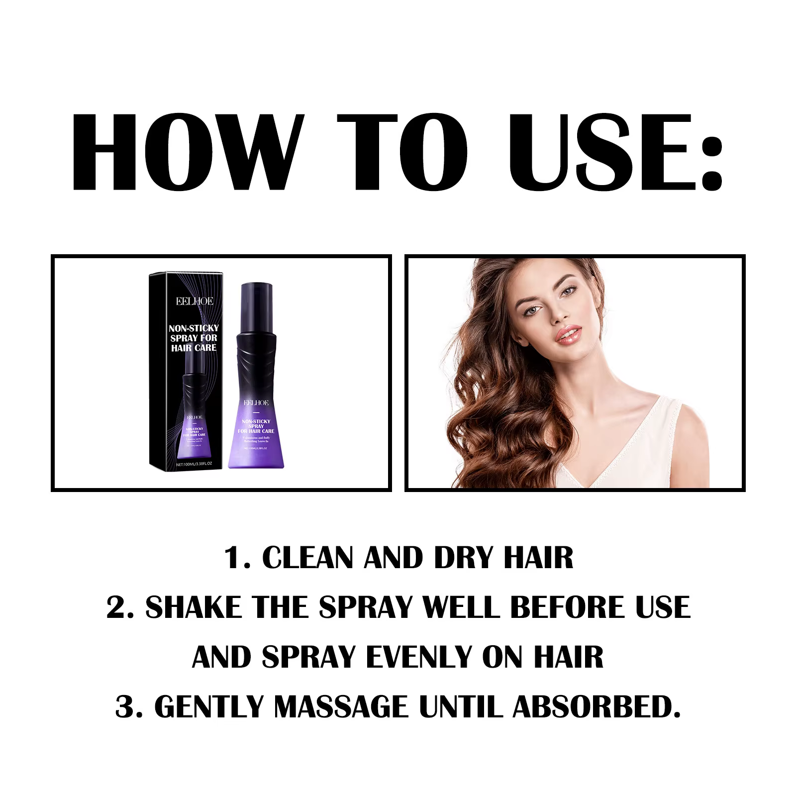 EELBathroom E-Spray de soin des cheveux