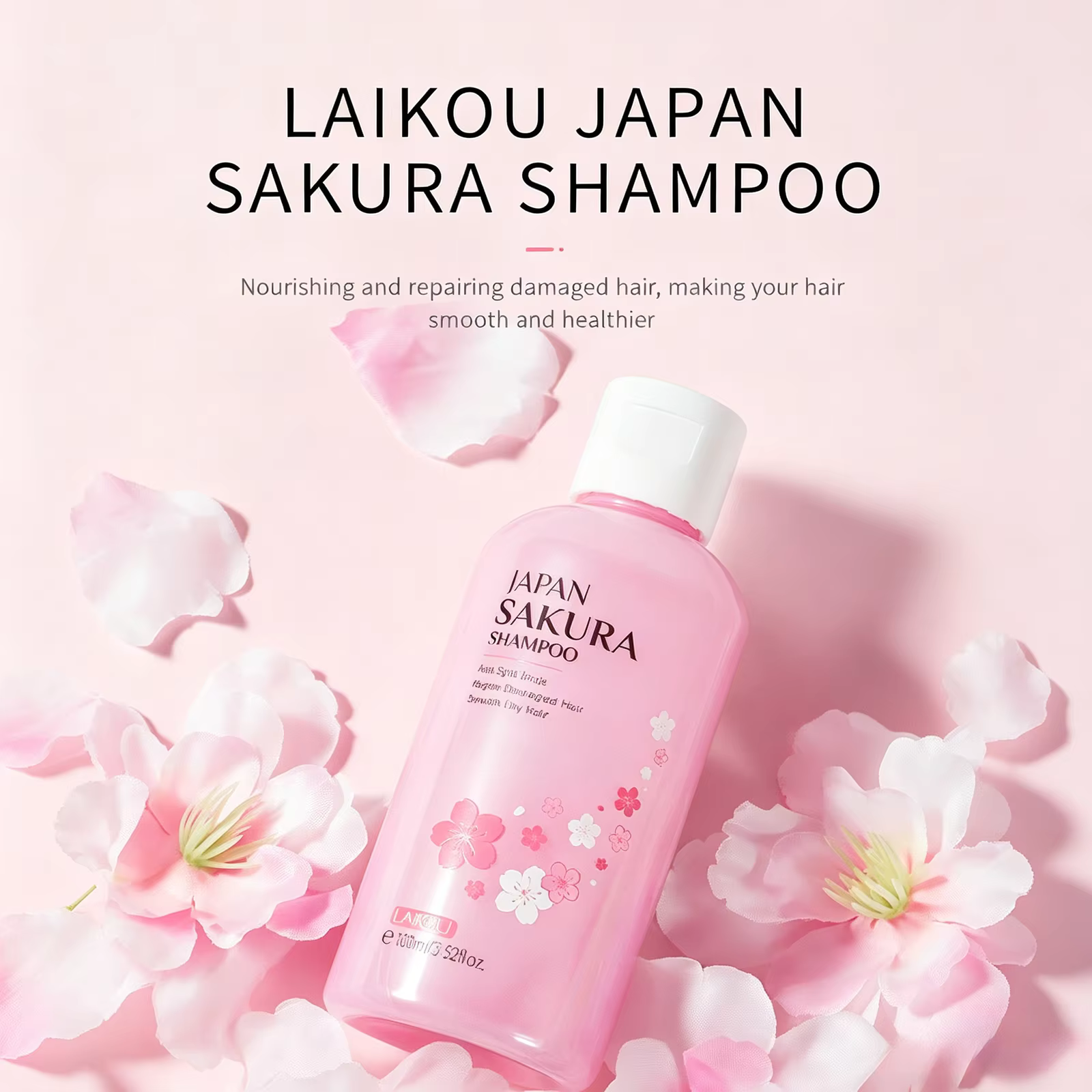 Shampooing/après-shampoing LAIKOU Japan Sakura pour réparer les cheveux abîmés
