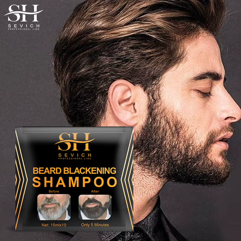 5-20 pièces teinture pour cheveux naturels shampooing pour barbe noire peinture