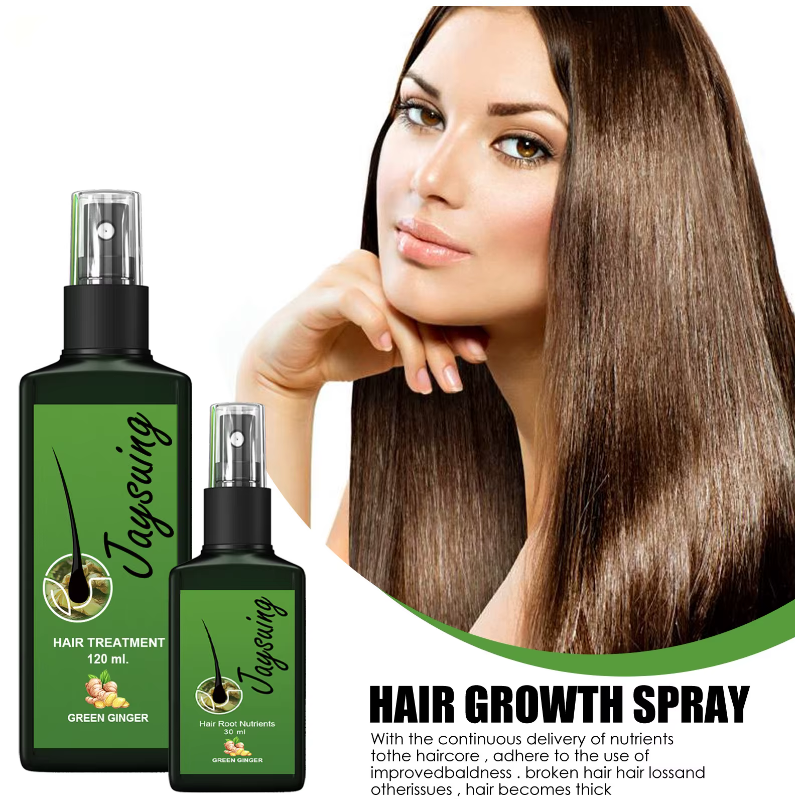 Sérum de croissance des cheveux au gingembre