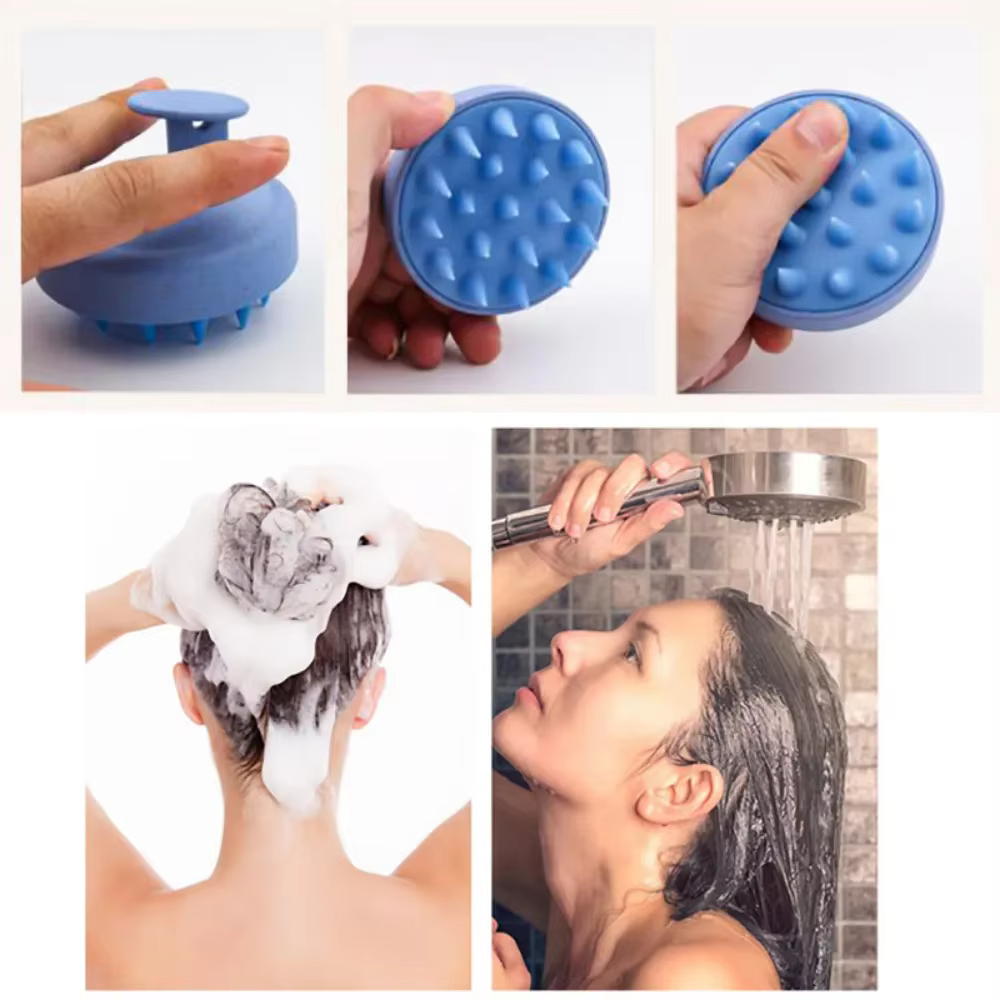 Brosse à shampoing en Silicone