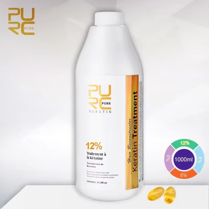 PURC kératine cheveux lissage traitement lissant pour cheveux bouclés crépus soins produits de kératine brésilienne professionnel 1000ml