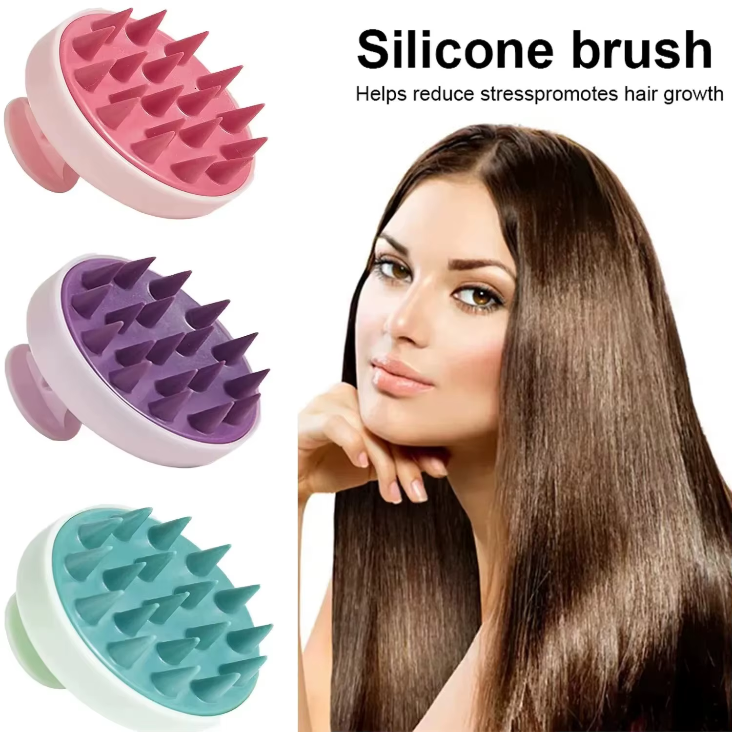 Brosse à shampooing en silicone