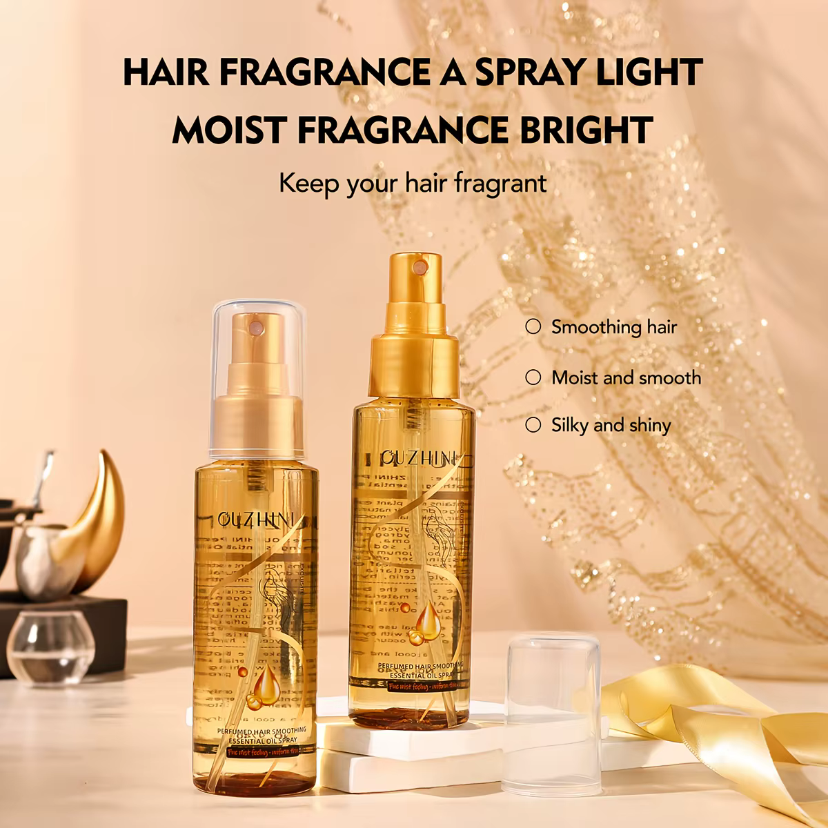 Spray d'huile essentielle parfumée pour les soins capillaires