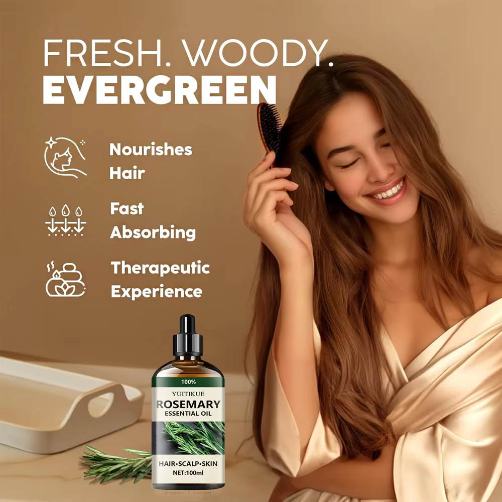 YUITIKUE Huile essentielle de romarin pour cheveux