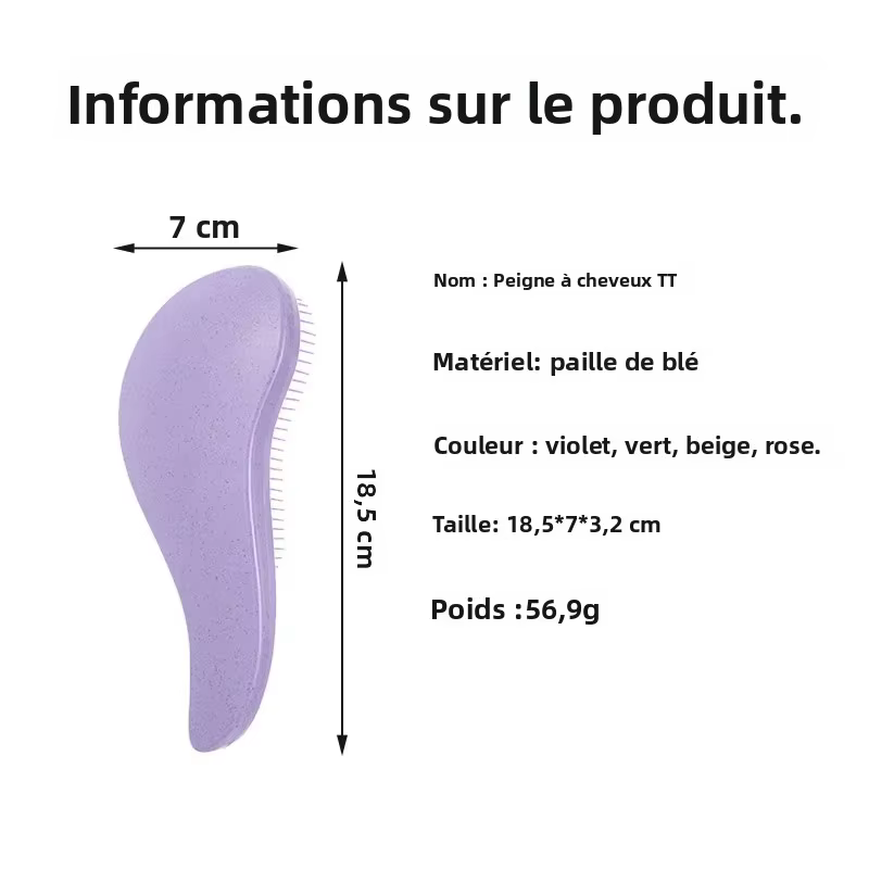 Brosse à cheveux démêlante magique