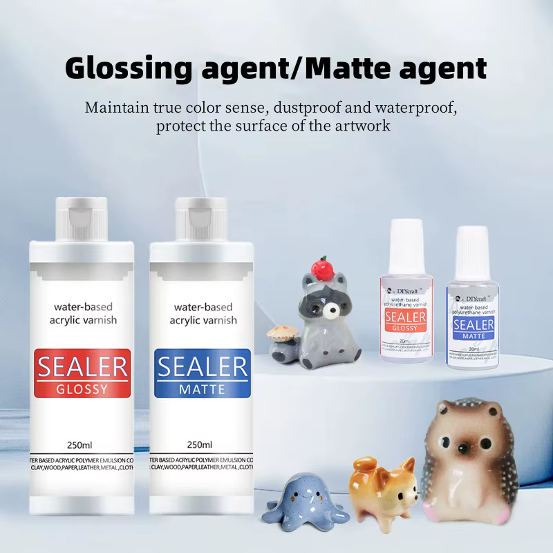 Scelleuse de vernis acrylique à base d'eau, 20/60ml, scellant brillant, mat, Non toxique, huile brillante, scellant à séchage rapide, fournitures artisanales