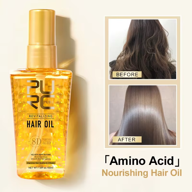 PURC – huile d'argan marocaine nourrissante pour cheveux