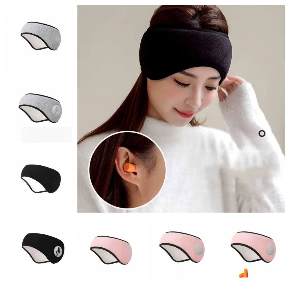 Avec cache-oreilles insonorisés, Protection auditive, masque de sommeil insonorisé, occultant, réduction du bruit, Anti-bruit