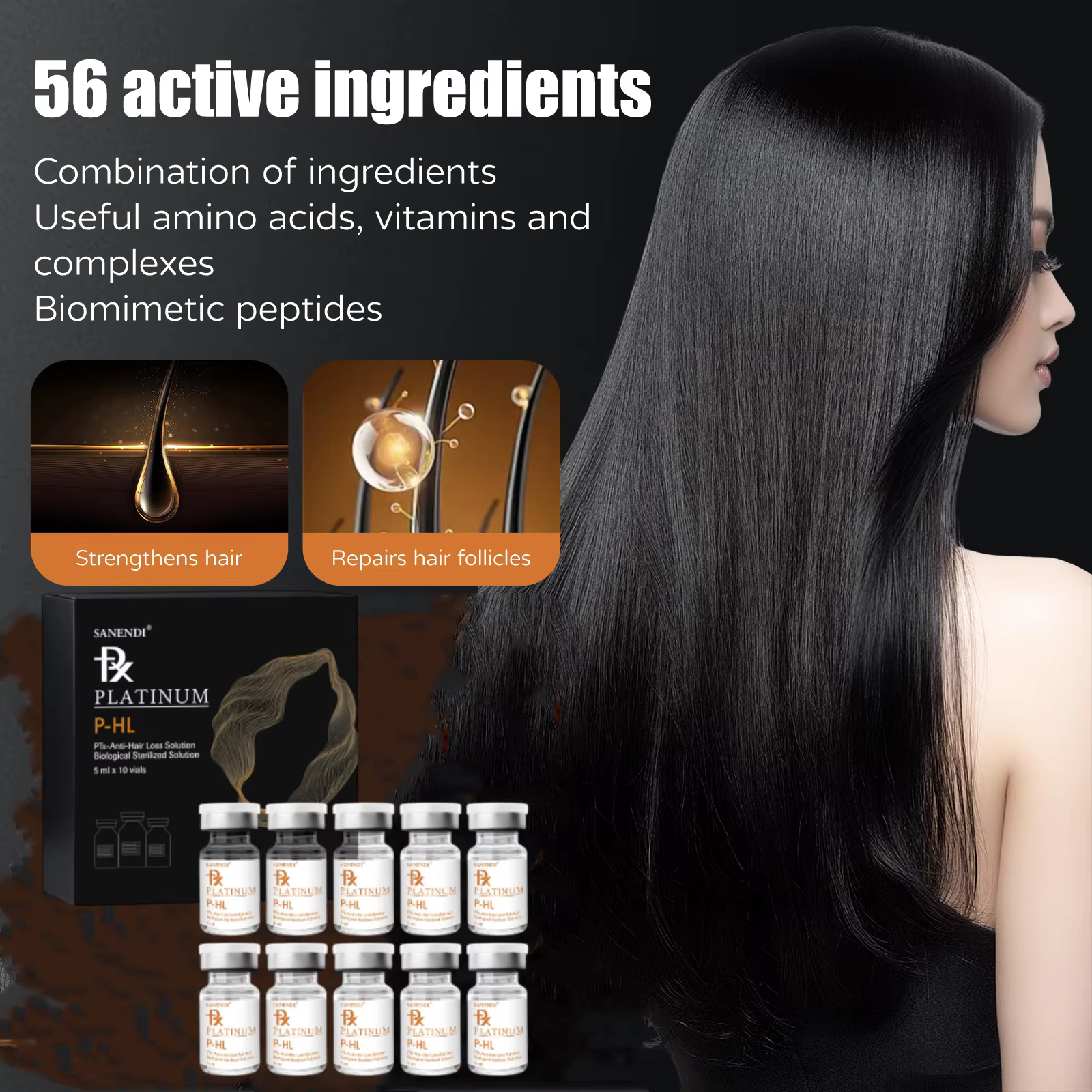 Sanendi coréen sérum de croissance des cheveux P-HL Ptx Peptide Essence Dr.Pen Booster Solution Anti-perte