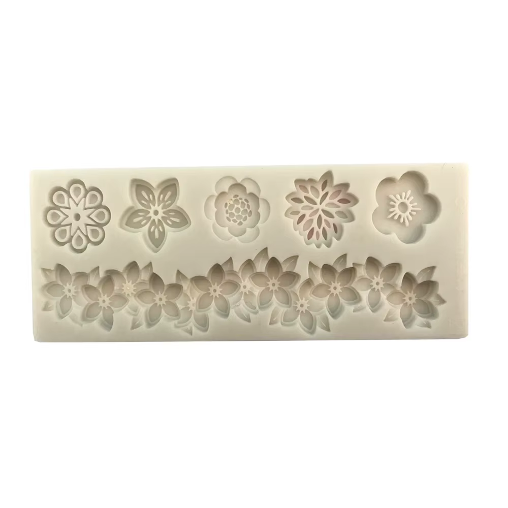 Moule à Fondant en Silicone, fleurs, une variété, bricolage, circonférence de gâteau, bouquet de fleurs, moule à bonbons doux