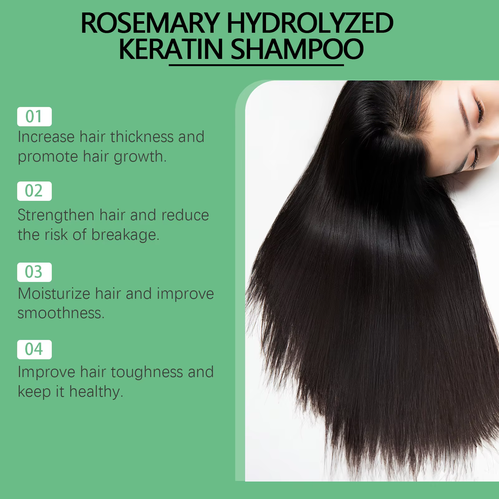 Shampoing au romarin, épaississement naturel des cheveux