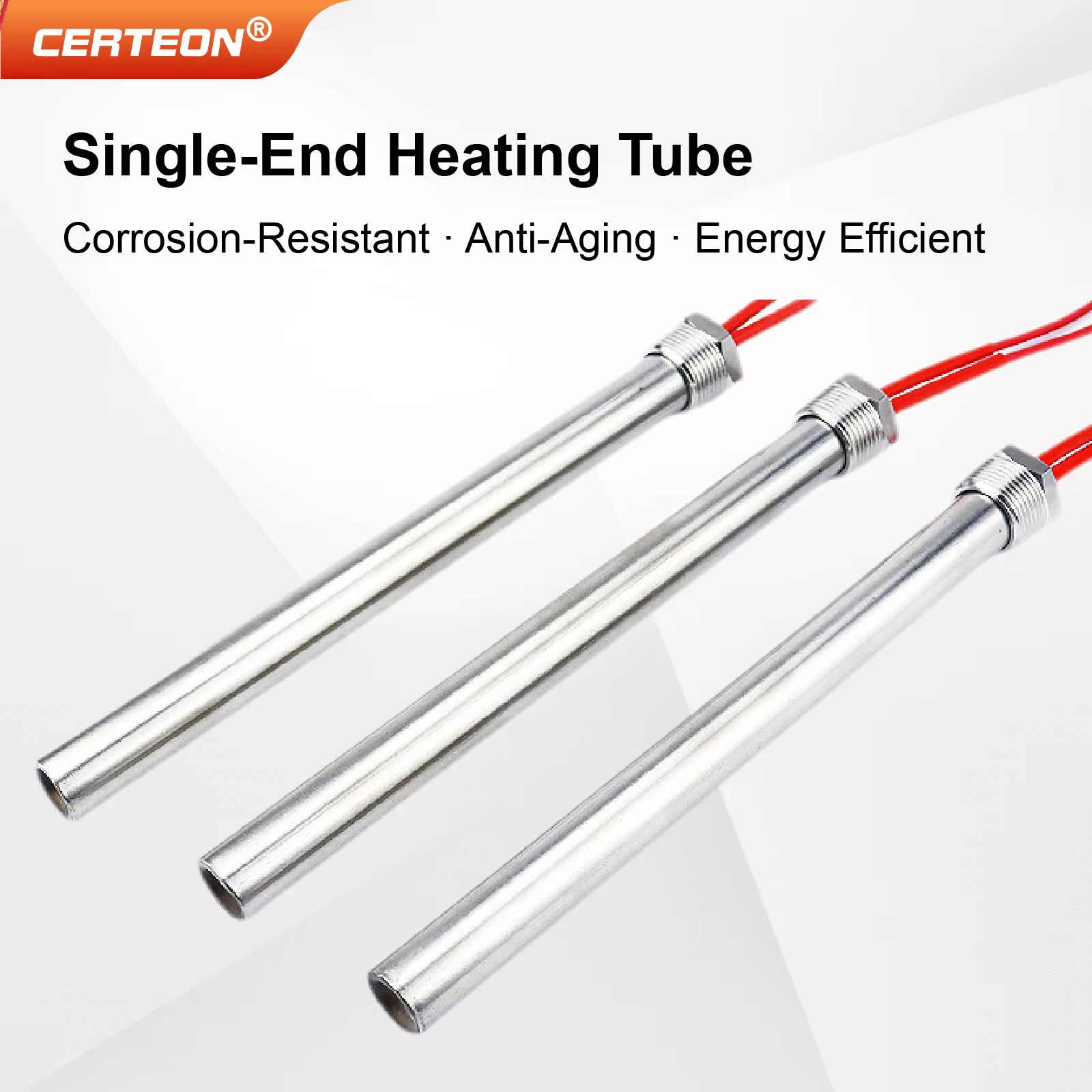 Résistance Chauffante Immersion 220V G1/2 Filetage Tube Chauffant Acier Inox 304 500-3000W pour Radiateur Réservoir d’Eau Chaudière Haute Efficacité Anticorrosion