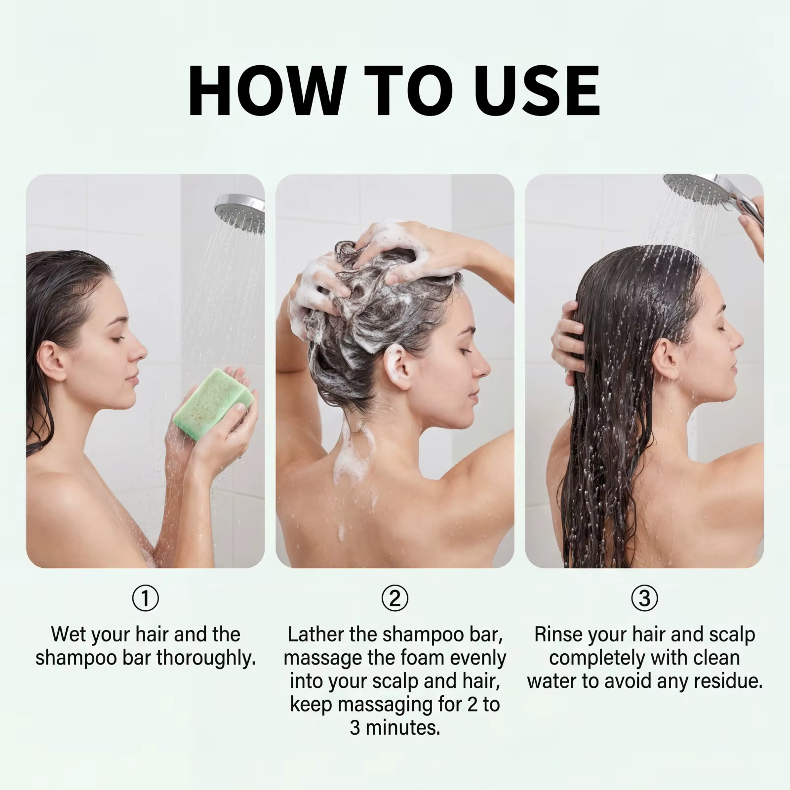 Shampooing Solide Volumisant au Romarin Nettoyage Doux Apaise le Cuir Chevelu Huiles Naturelles Renforce les Cheveux Contrôle des Frisottis Lisse et Brillant 100g
