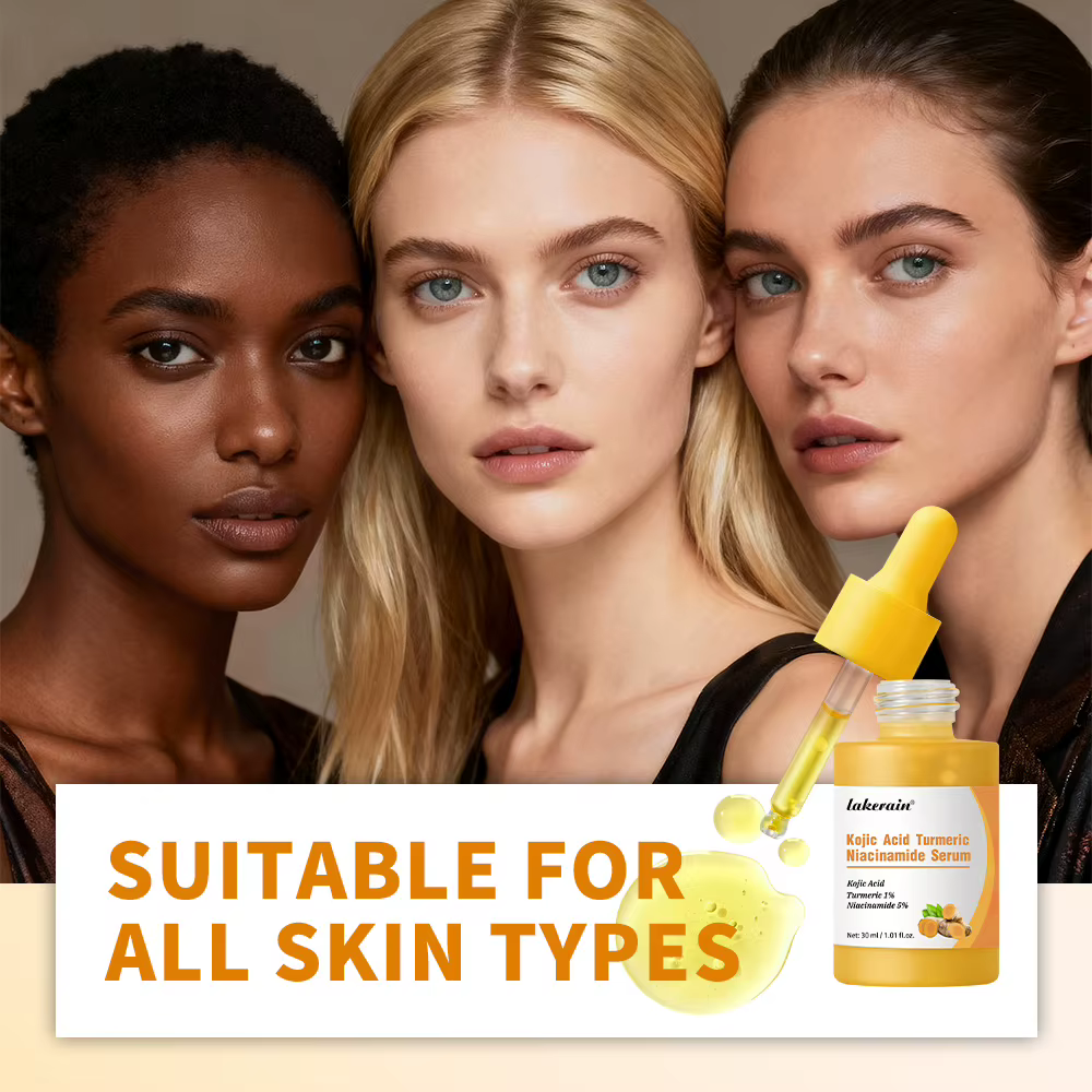 Sérum au curcuma à l'acide kojique, Capsules lumineuses Niacinamide, éclaircissante, hydratation, équilibrage, barrière cutanée, apaisant, soins du visage troublés