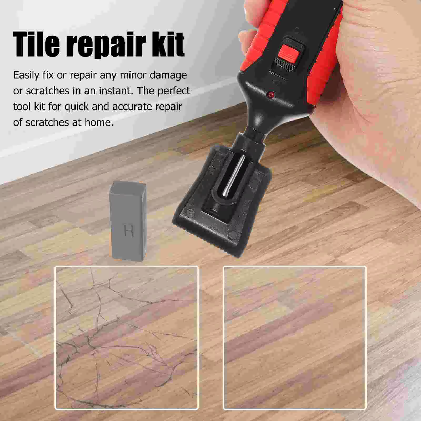 Kit de réparation pour sols : Cire de restauration, réparation de carreaux, retouche de meubles, mastic pour stratifié, polissage du bois, réparation de fissures de céramique et de éclats de comptoir