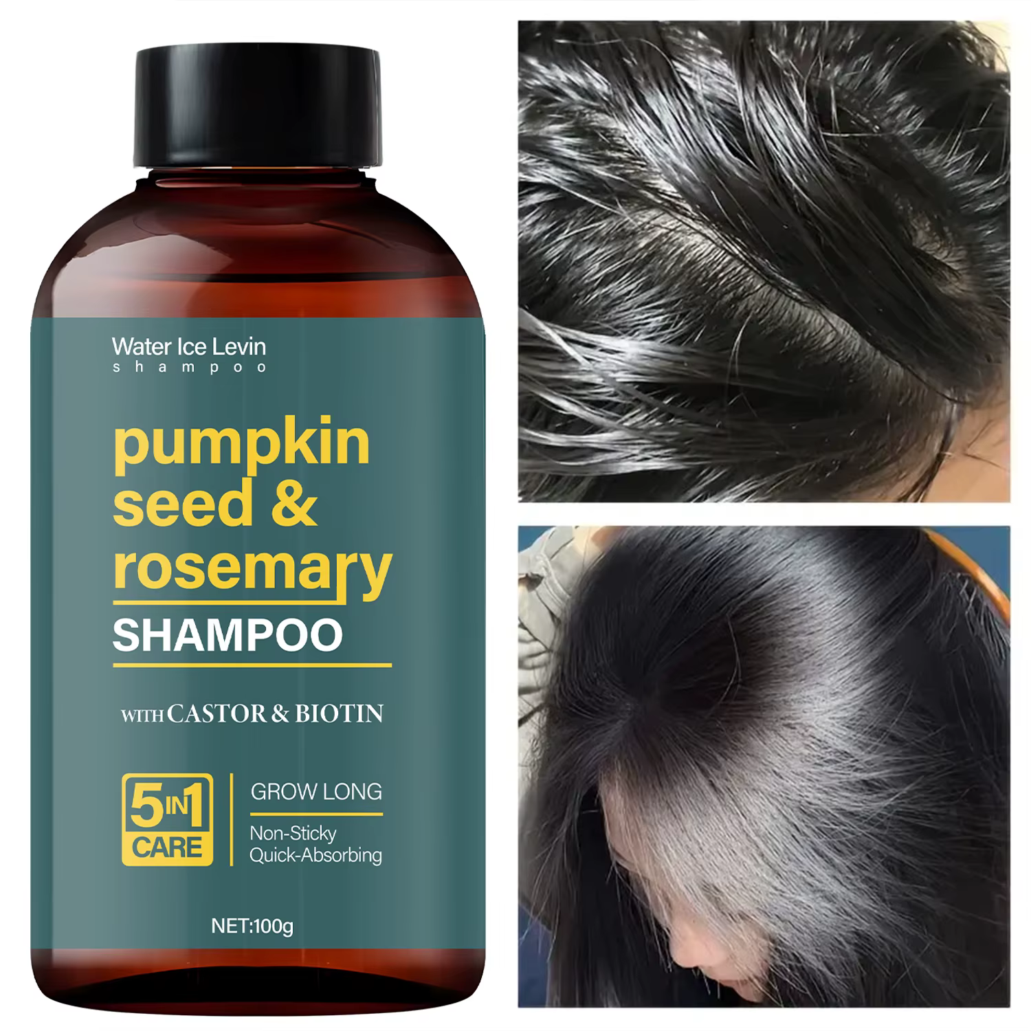Shampoing à l‘Huile de Graines de Citrouille et Romarin 100g