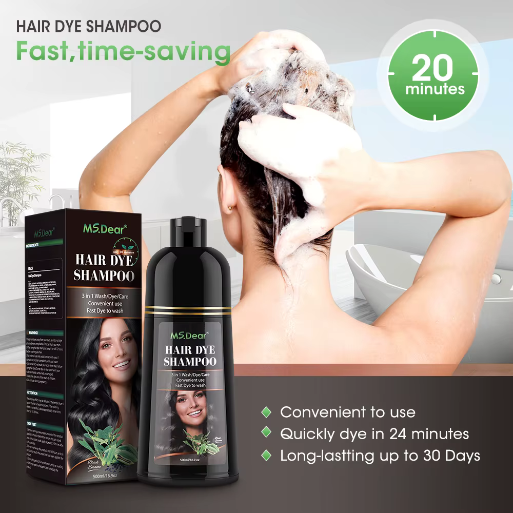 Shampoing de coloration instantanée 3 en 1