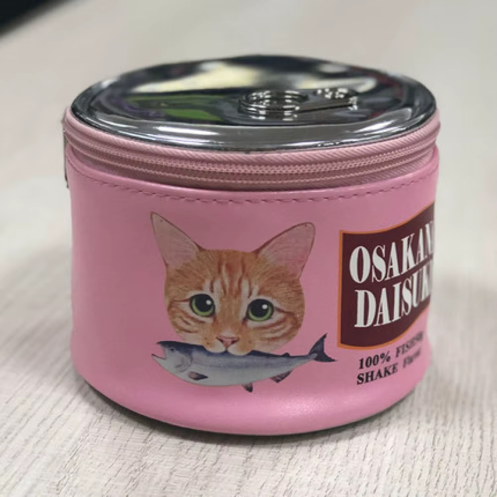 Sac de rangement créatif en forme de boîte de conserve de poisson-chat, sac à cosmétiques mignon en forme de boîte de conserve de sardine