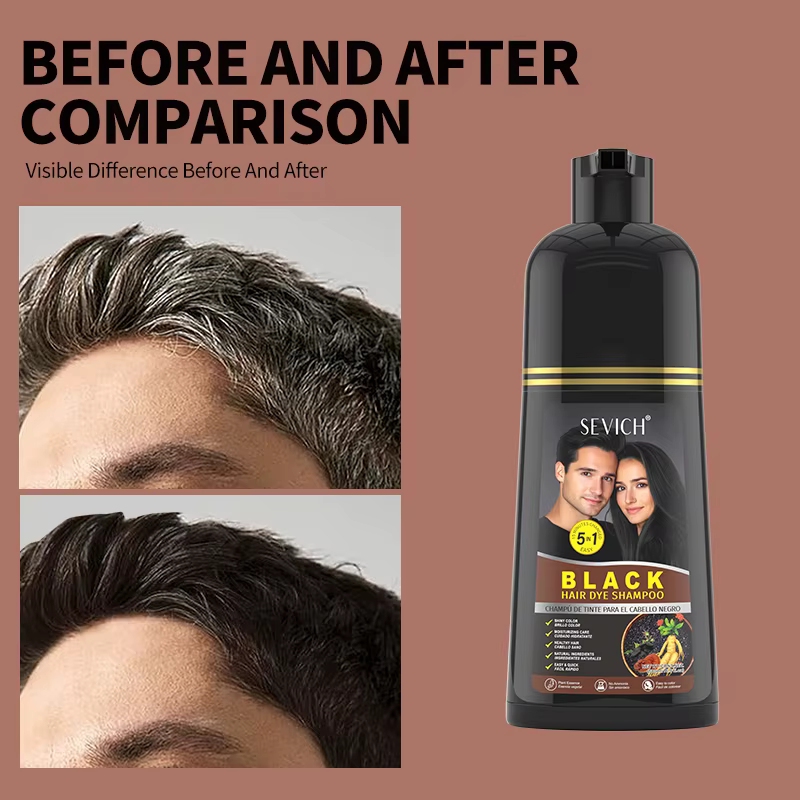 Shampoing de coloration instantanée 5 en 1