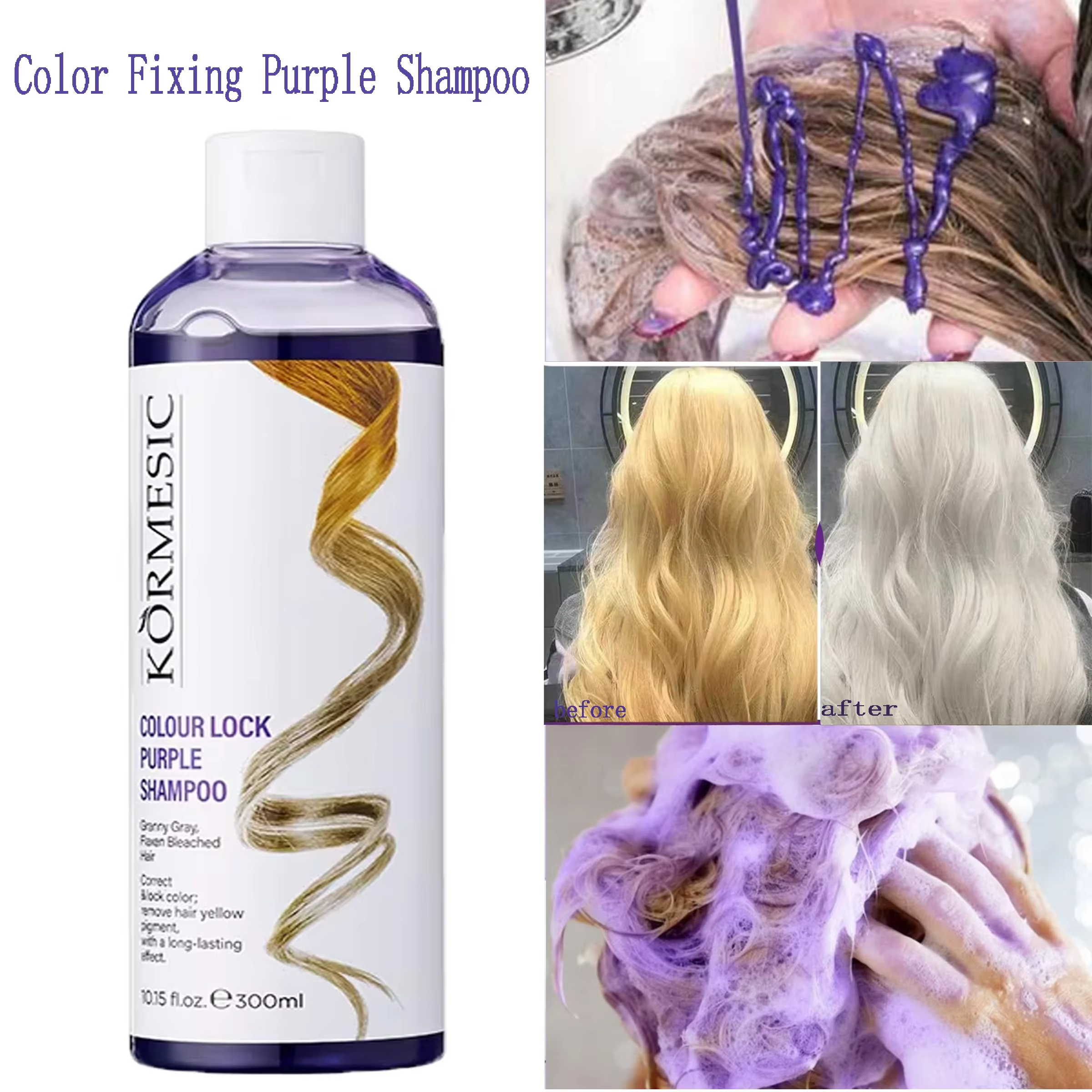 Shampoing violet fixateur de couleur
