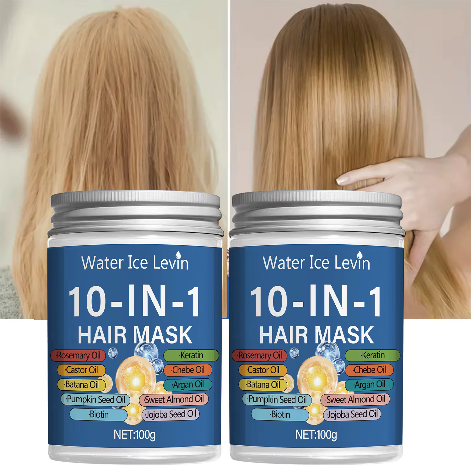 Masque capillaire 10 en 1 : huiles de romarin
