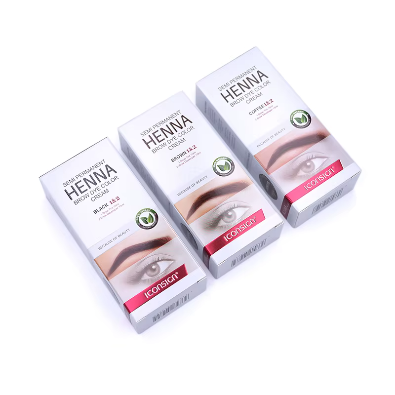 Teinture professionnelle pour cils au henné à séchage rapide