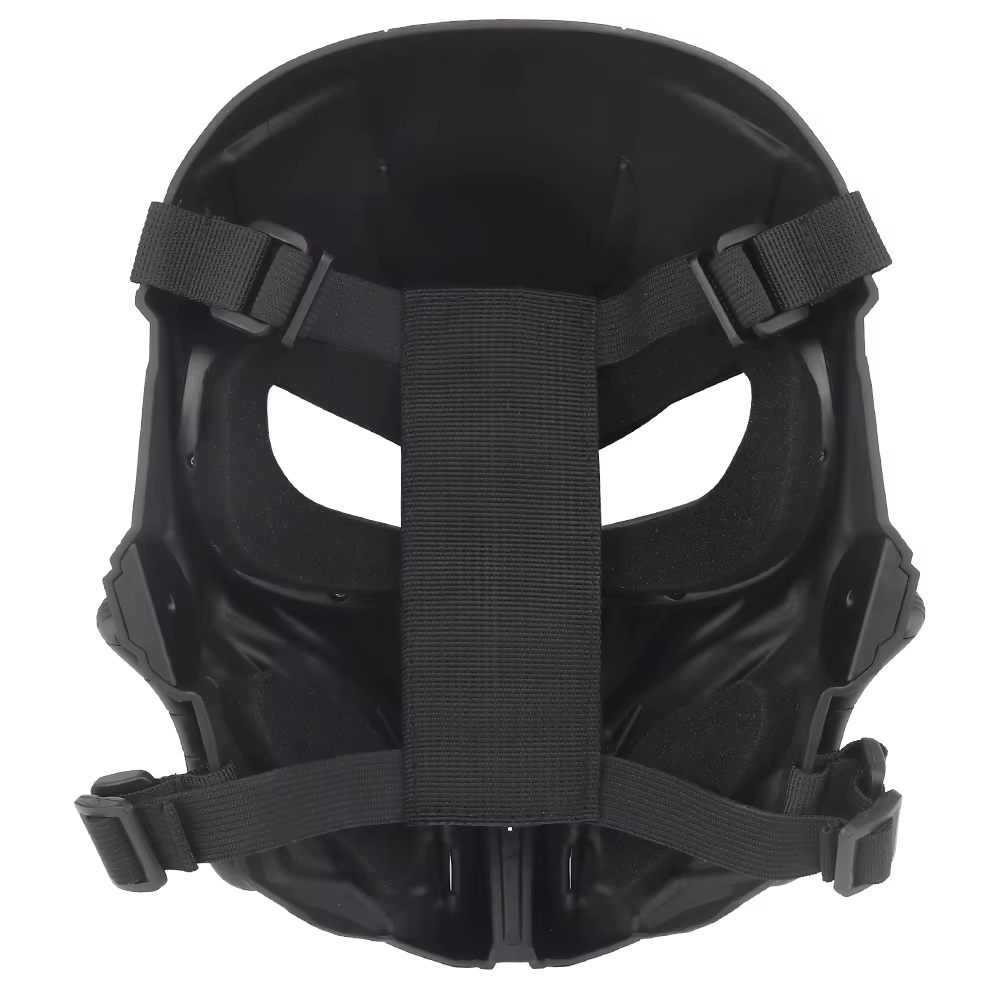 Masque de crâne Airsoft intégral, masque de chasteté avec lentille grise pour CS Wargame Halloween Cosplay Party équipement de sport de plein air tactique