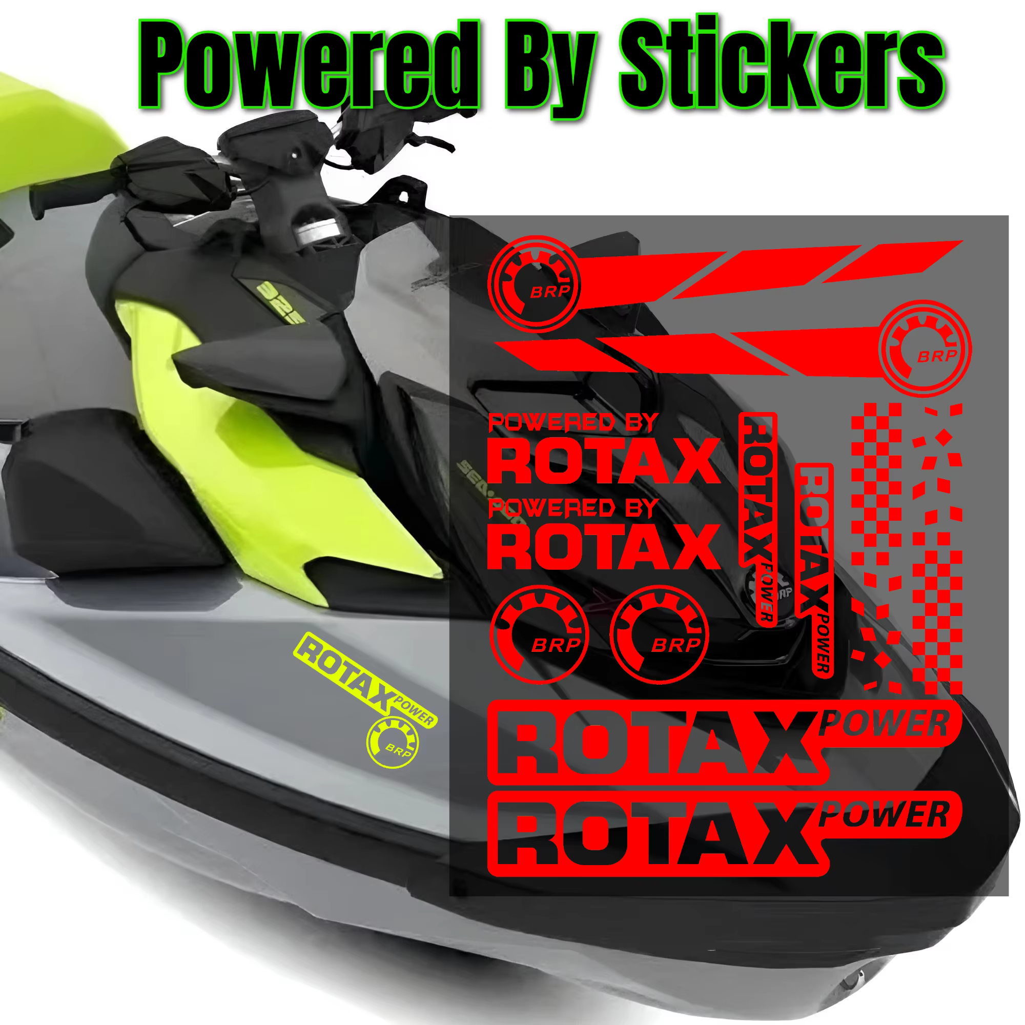 Autocollants pour Jet Ski Powered By Stickers RXP RXT GTI WAKE Boat ROTAX, autocollant 1330 1000R 1630 150 pour Ski-doo Brp Can-am Rotax