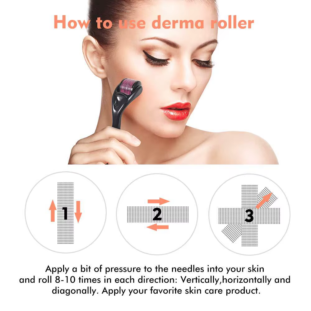 Derma Roller pour la Croissance des Cheveux et de la Barbe