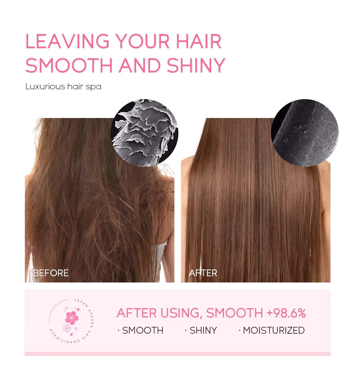 LAIKOU japon Sakura shampooing ou après-shampooing huile complexe soin des cheveux réparation