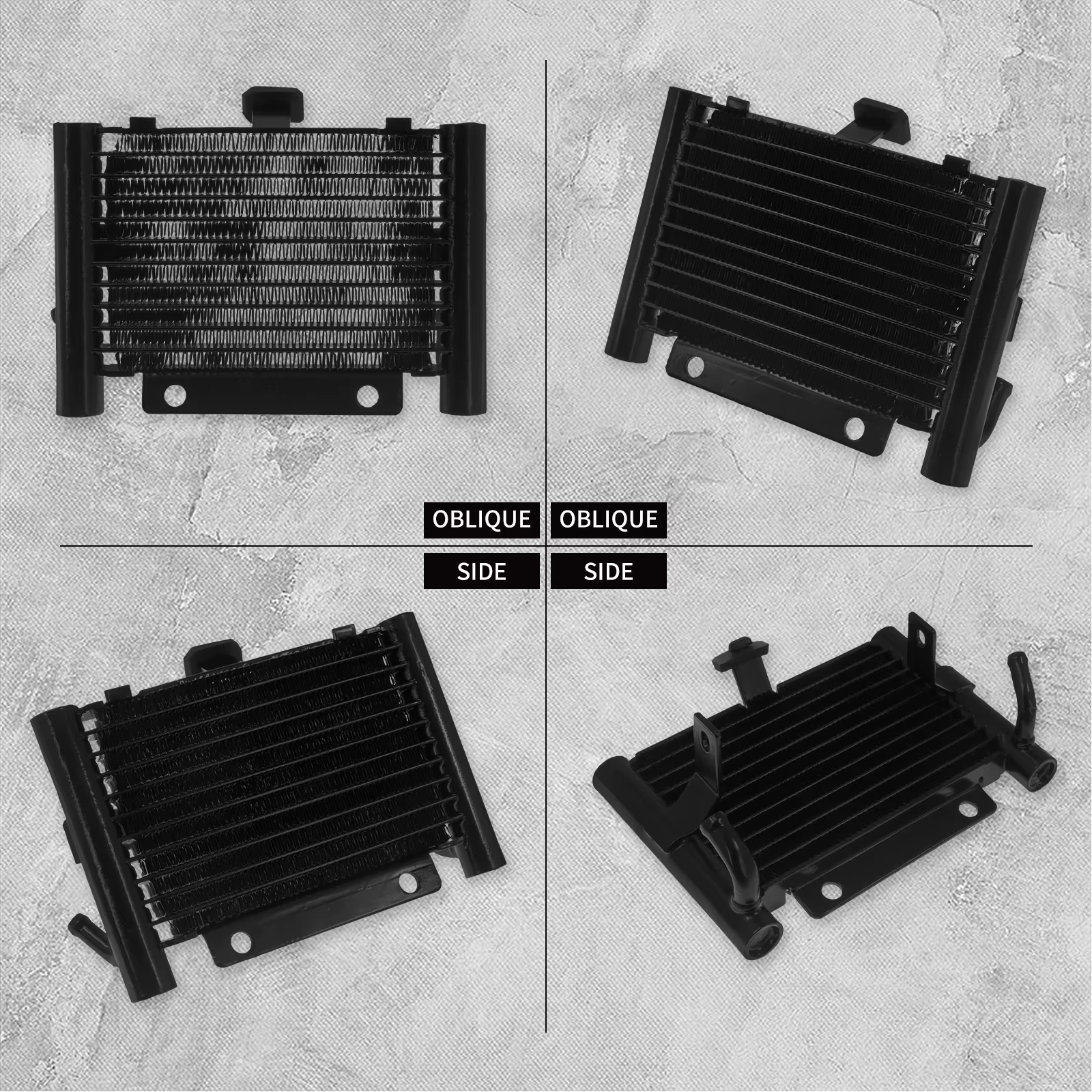 Réservoir d'eau de radiateur de refroidisseur d'huile noir de moto pour Harley Touring Road Street Electra Tri Glide Road King FLTRX FLHR 2017-2025