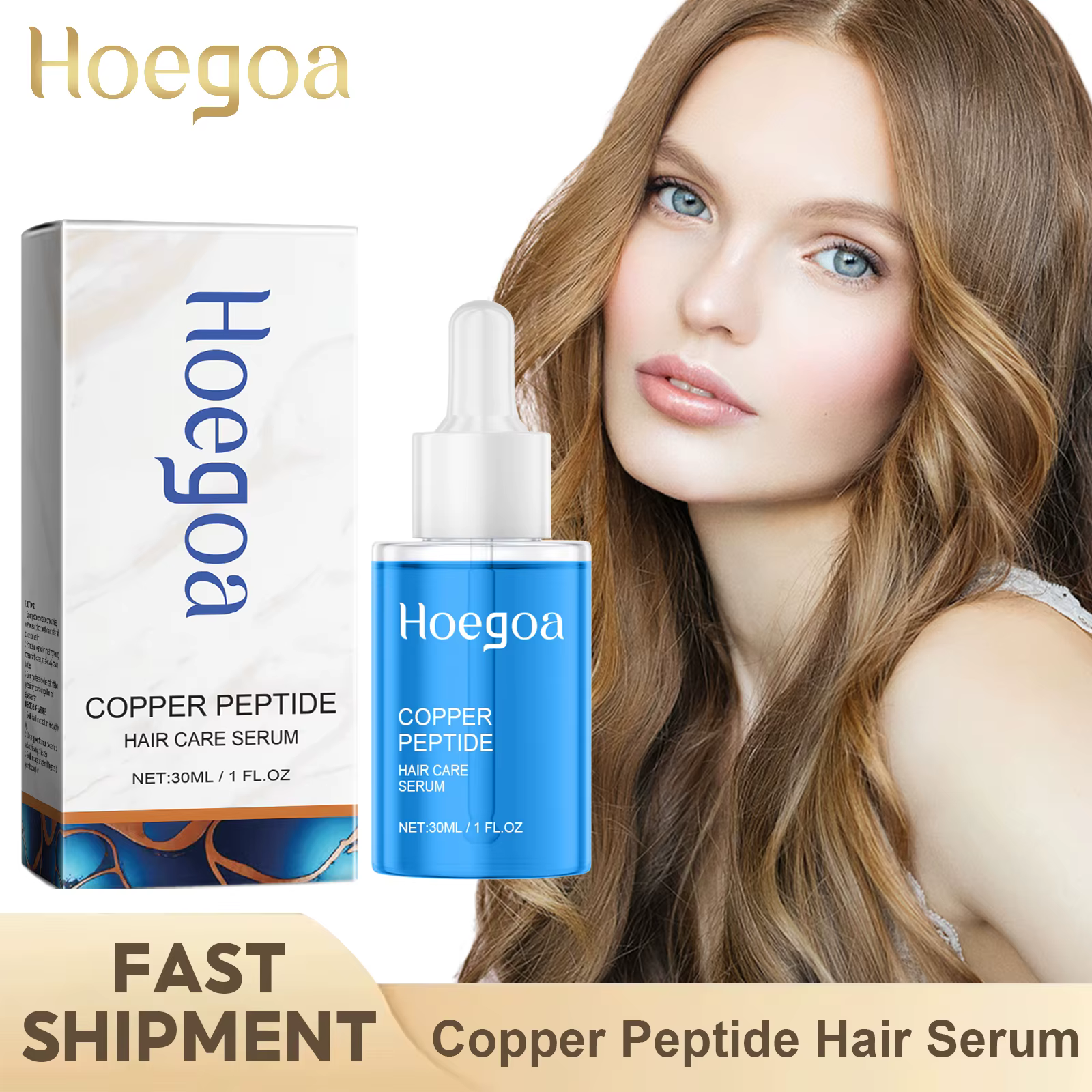 Sérum de croissance des cheveux au Peptide de cuivre