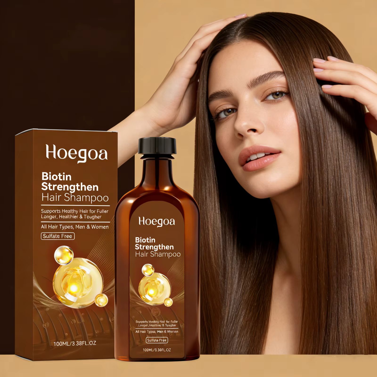 Shampoo à la biotine pour renforcer la croissance des cheveux